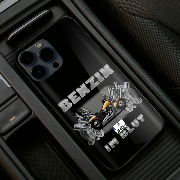 Softail Slim Handyhülle Iphone 13, 11, 14 usw. mit deinem Motorrad u. Kennzeichen, Modelle im Sortiment!