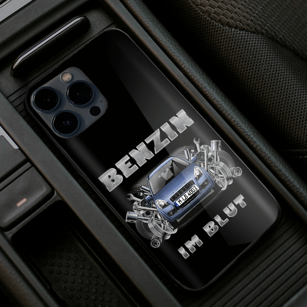 Splash Handyhülle Iphone 13, 11, 14 usw. mit deinem Auto u. Kennzeichen, Modelle im Sortiment!