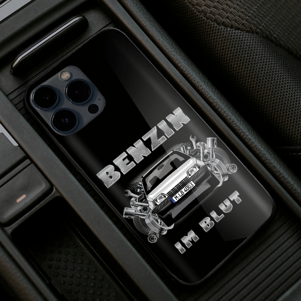 Kadett Handyhülle Iphone 13, 11, 14 usw. mit deinem Auto u. Kennzeichen, Modelle im Sortiment!