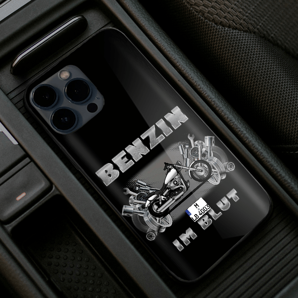 Wide Glide Handyhülle Iphone 13, 11, 14 usw. mit deinem Motorrad u. Kennzeichen, Modelle im Sortiment!