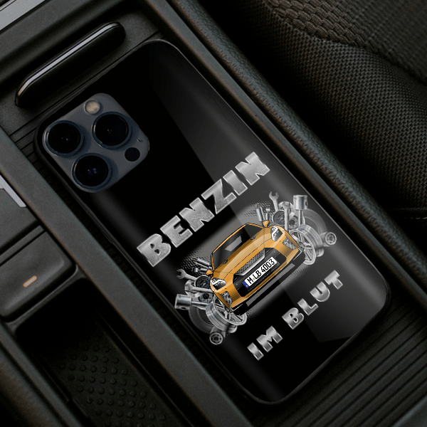 Skyline Handyhülle Iphone 13, 11, 14 usw. mit deinem Auto u. Kennzeichen, Modelle im Sortiment!