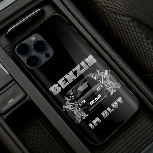 Cinquecento Handyhülle Iphone 13, 11, 14 usw. mit deinem Auto u. Kennzeichen, Modelle im Sortiment!