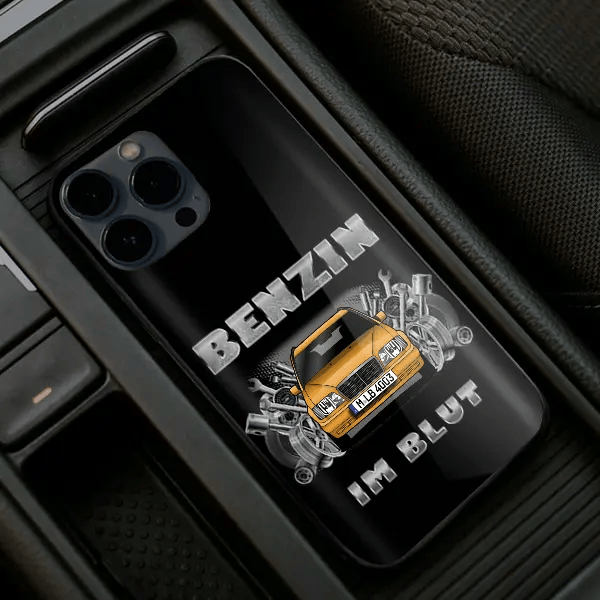 W 124 Kombi Handyhülle Iphone 13, 11, 14 usw. mit deinem Auto u. Kennzeichen, Modelle im Sortiment!