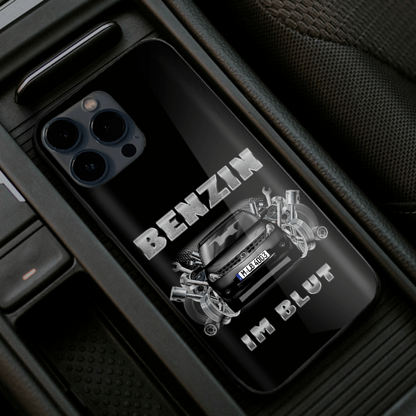 Murano Handyhülle Iphone 13, 11, 14 usw. mit deinem Auto u. Kennzeichen, Modelle im Sortiment!