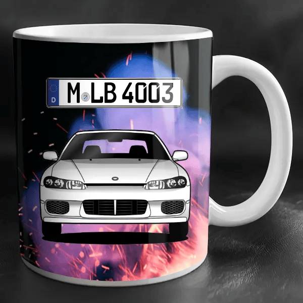 200 SX Tasse personalisiert mit Wunsch - Auto u. Kennzeichen!
