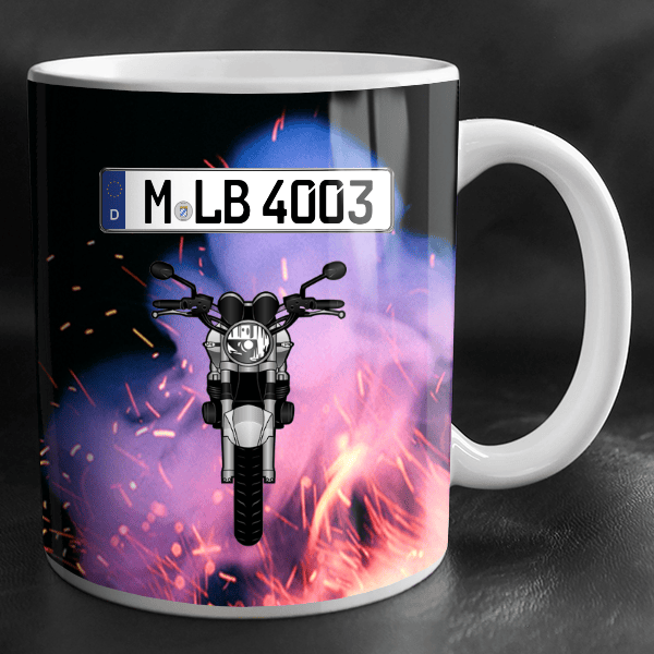 ZR-7 Tasse personalisiert mit Wunsch - Motorrad u. Kennzeichen!