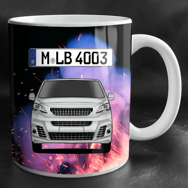 Expert Tasse personalisiert mit Wunsch - Auto u. Kennzeichen!