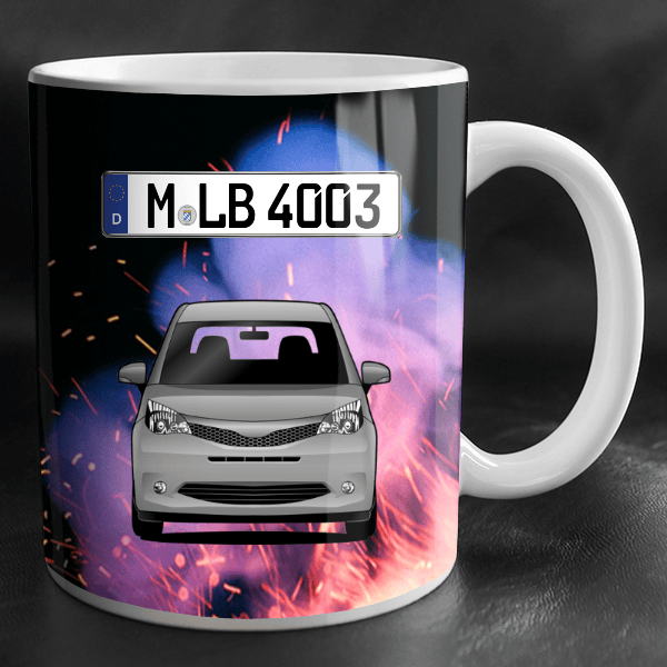 Trezia Tasse personalisiert mit Wunsch - Auto u. Kennzeichen!
