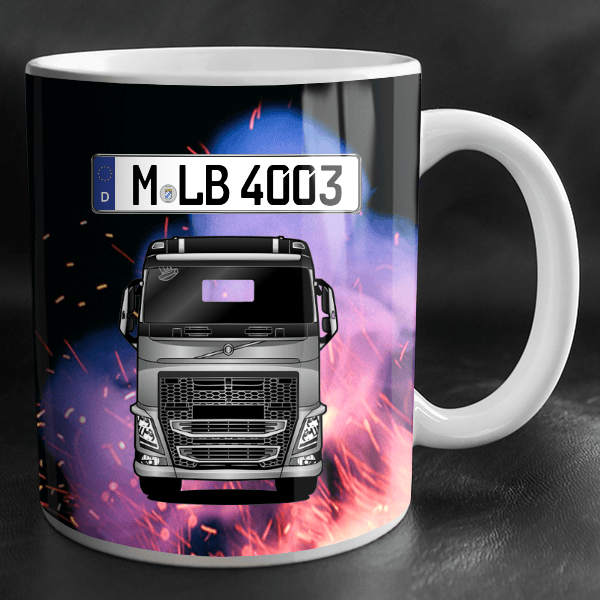 FH16 540 Tasse personalisiert mit Wunsch - LKW u. Kennzeichen!