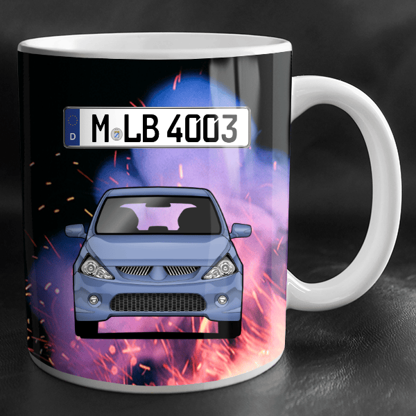 Grandis Tasse personalisiert mit Wunsch - Auto u. Kennzeichen!