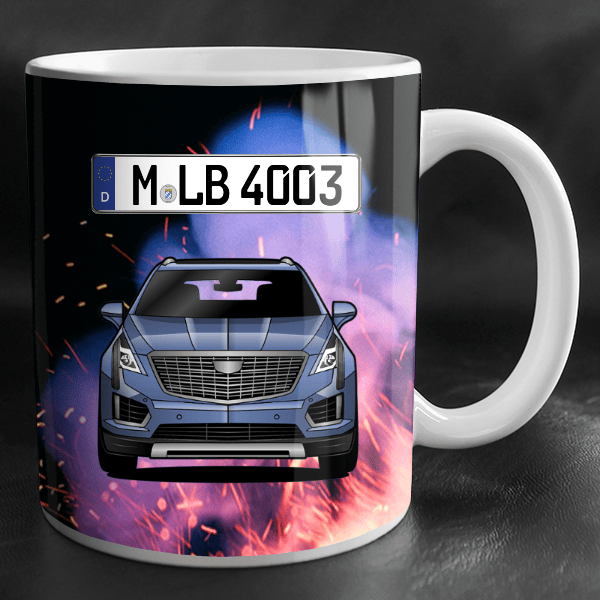 XT5 Tasse personalisiert mit Wunsch - Auto u. Kennzeichen!