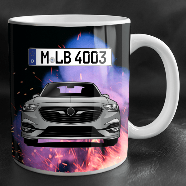 Insignia Grand Tourer Tasse personalisiert mit Wunsch - Auto u. Kennzeichen!