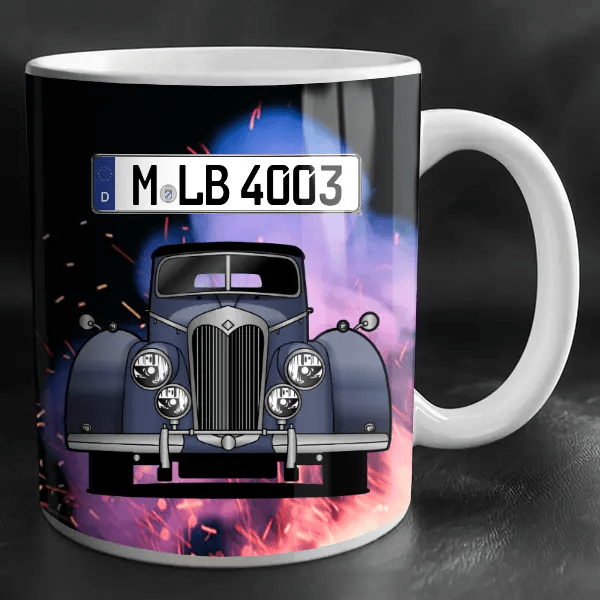RMA Tasse personalisiert mit Wunsch - Auto u. Kennzeichen!