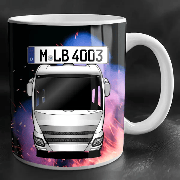 700 Tasse personalisiert mit Wunsch - Wohnwagen u. Kennzeichen!