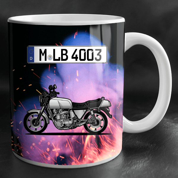 Z 1300 Tasse personalisiert mit Wunsch - Motorrad u. Kennzeichen!