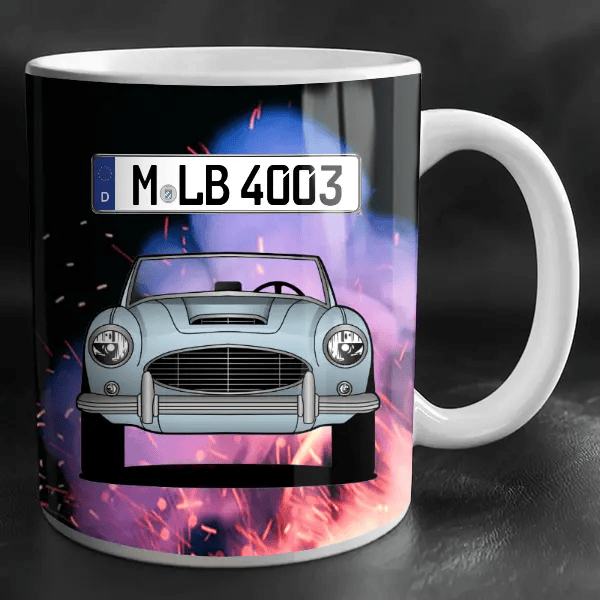 3000 Tasse personalisiert mit Wunsch - Auto u. Kennzeichen!