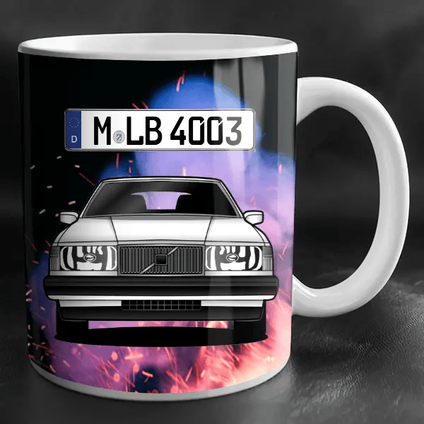 760 Limousine Tasse personalisiert mit Wunsch - Auto u. Kennzeichen!