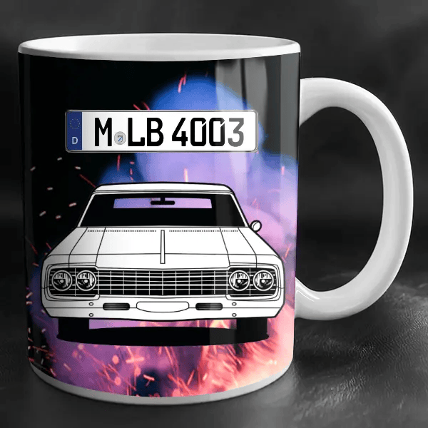 98 Holiday Coupe Tasse personalisiert mit Wunsch - Auto u. Kennzeichen!
