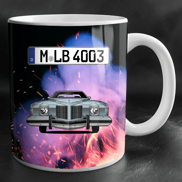Grand Prix Coupe Tasse personalisiert mit Wunsch - Auto u. Kennzeichen!