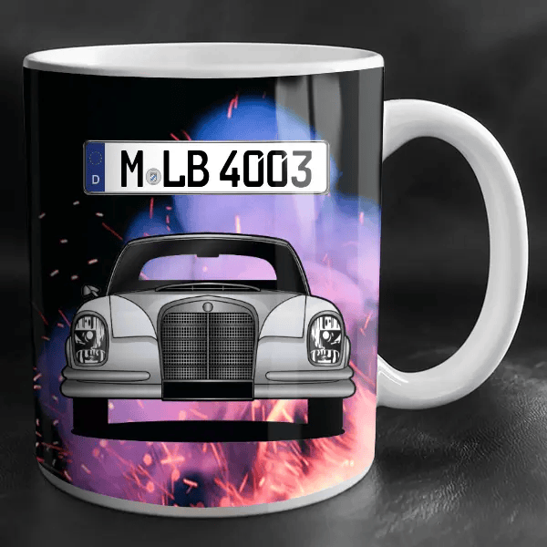 220 S W 111 Tasse personalisiert mit Wunsch - Auto u. Kennzeichen!