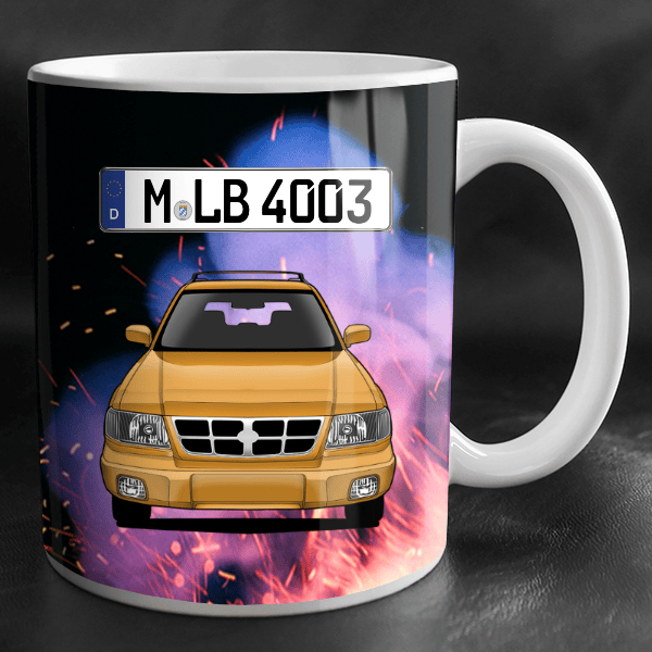 Forester Tasse personalisiert mit Wunsch - Auto u. Kennzeichen!