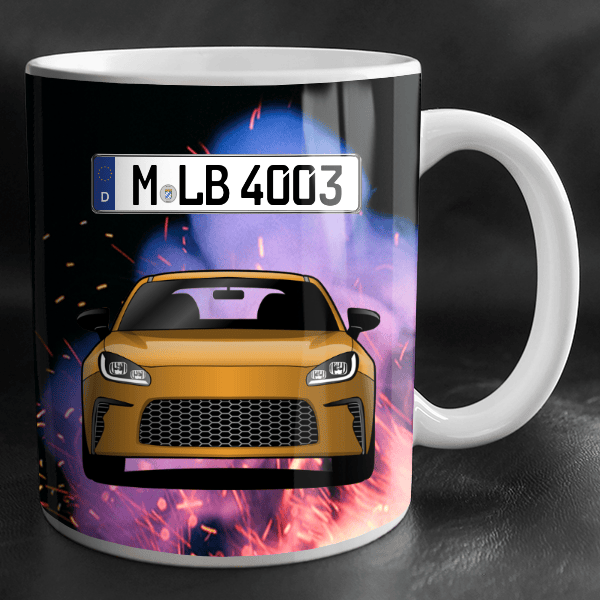 GR 86 Tasse personalisiert mit Wunsch - Auto u. Kennzeichen!