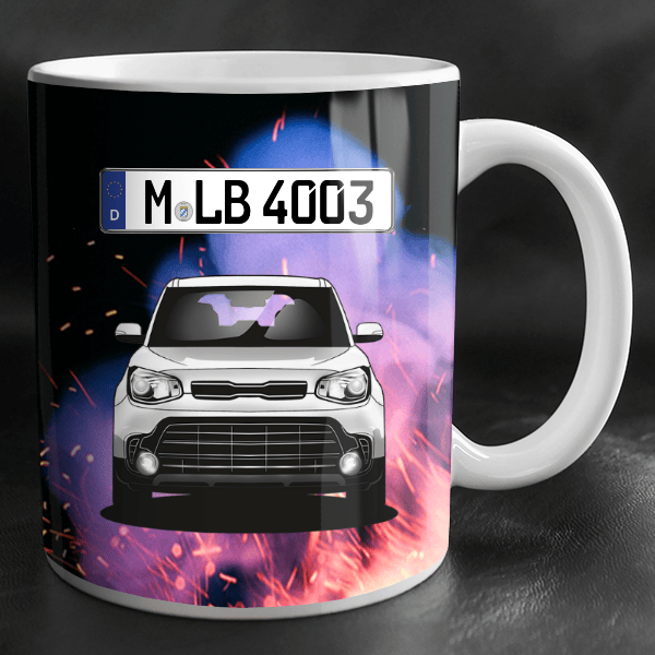 Soul Tasse personalisiert mit Wunsch - Auto u. Kennzeichen!