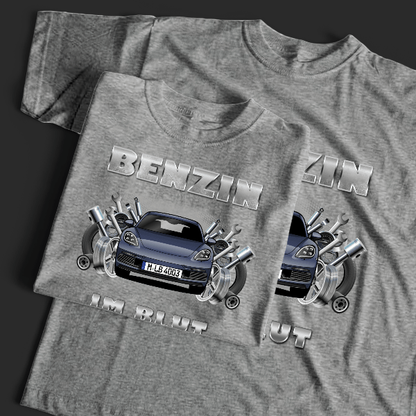 Cayman GTS T-Shirt Tuning mit Auto !