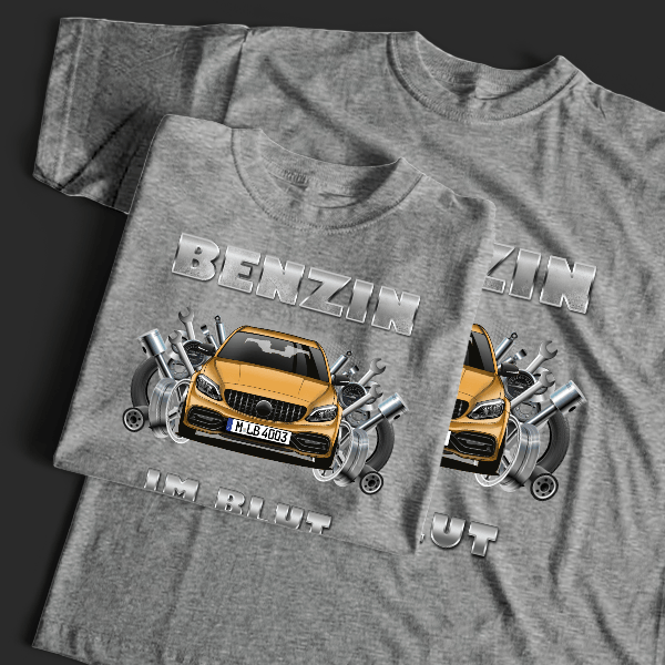 C63 T-Shirt Tuning mit Auto !