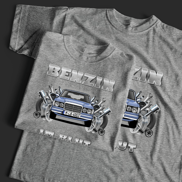 W 123 Kombi T-Shirt Tuning mit Auto !