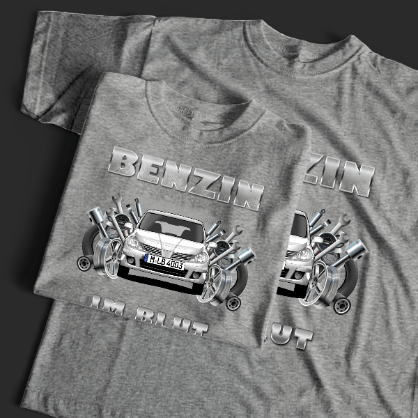 Tiida (5-Türer) T-Shirt Tuning mit Auto !
