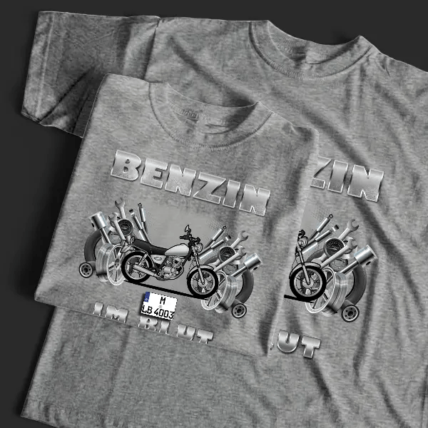 GN 125 T-Shirt Tuning mit Motorrad !