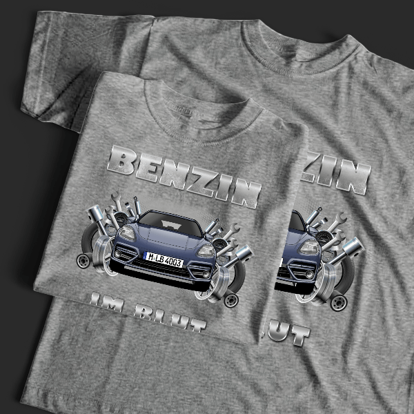 Panamera T-Shirt Tuning mit Auto !
