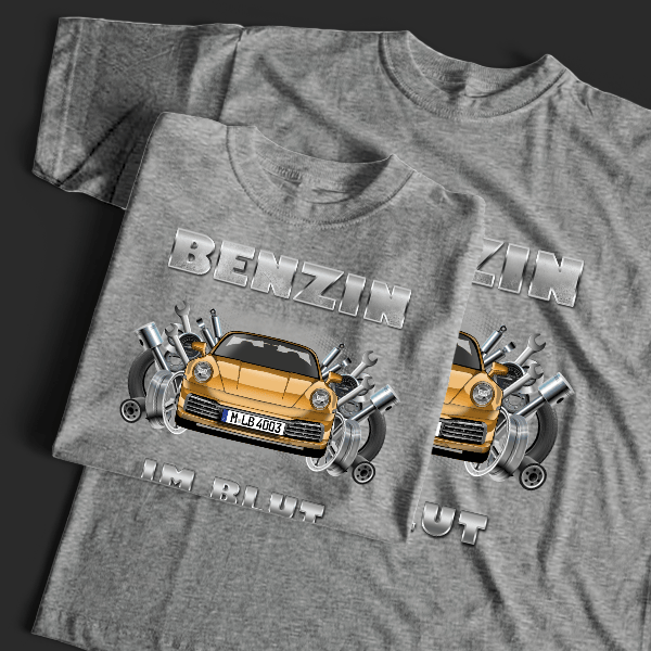 911 992 Cabriolet T-Shirt Tuning mit Auto !