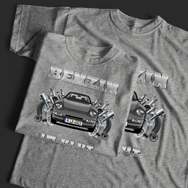 968 Coupe T-Shirt Tuning mit Auto !