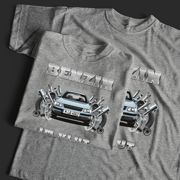 Passat Limousine T-Shirt Tuning mit Auto !