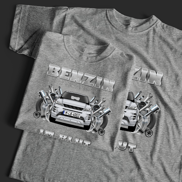 Evoque T-Shirt Tuning mit Auto !