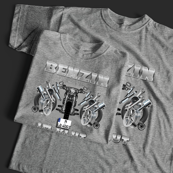 Softail T-Shirt Tuning mit Motorrad !