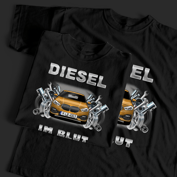 1er Reihe Limousine T-Shirt Tuning mit Auto !