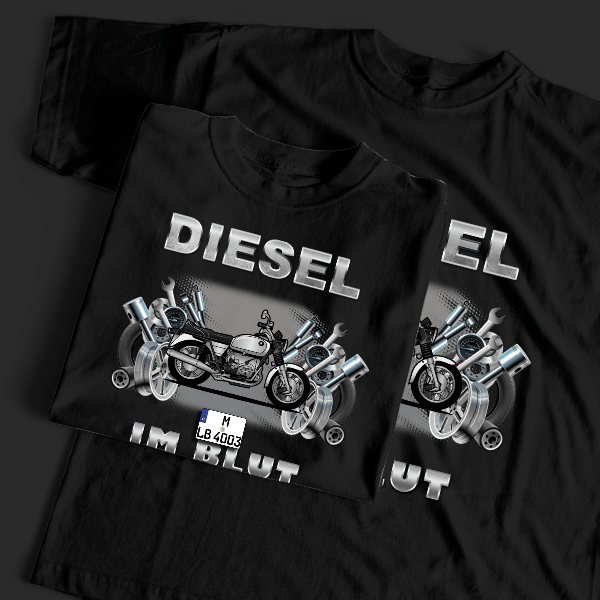 R 75 7 T-Shirt Tuning mit Motorrad !