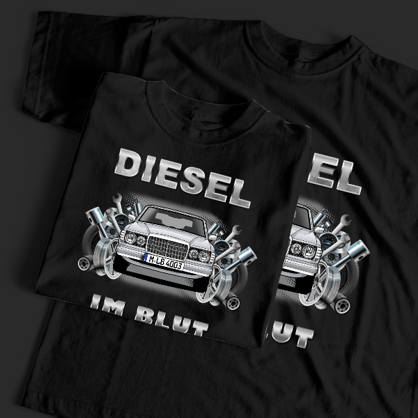 W 123 Limousine T-Shirt Tuning mit Auto !