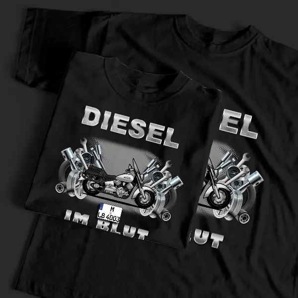 Dragstar 1100 T-Shirt Tuning mit Motorrad !