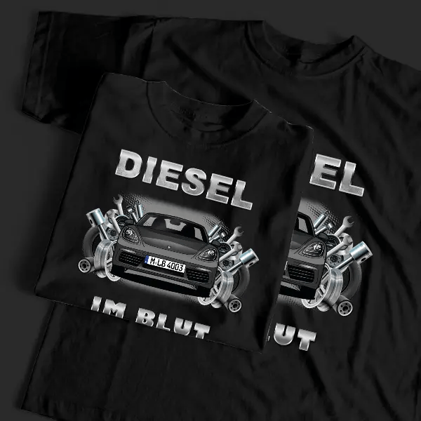 Boxster T-Shirt Tuning mit Auto !