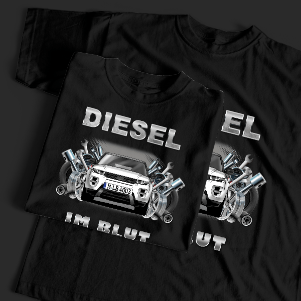 Evoque T-Shirt Tuning mit Auto !