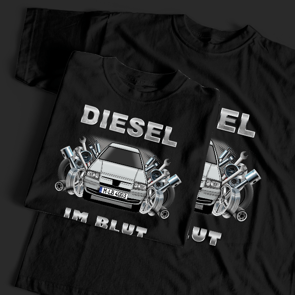 Expert T-Shirt Tuning mit Auto !