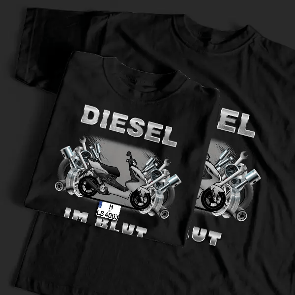 Aerox T-Shirt Tuning mit Motorrad !