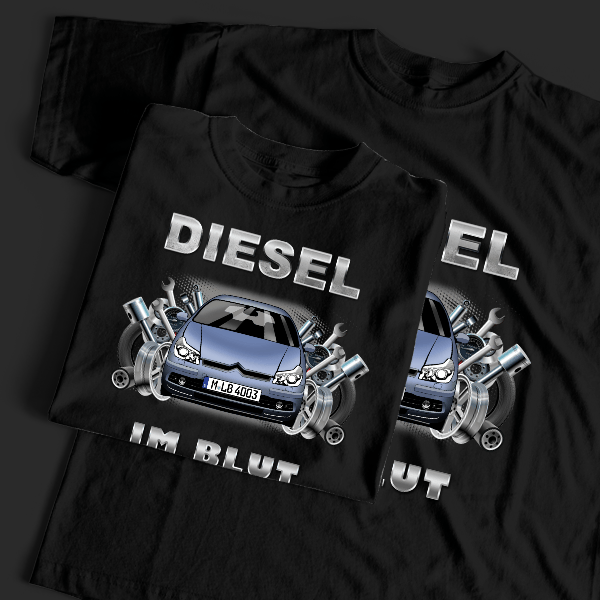 C5 T-Shirt Tuning mit Auto !