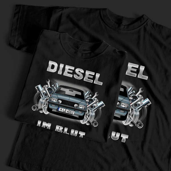 Commodore T-Shirt Tuning mit Auto !