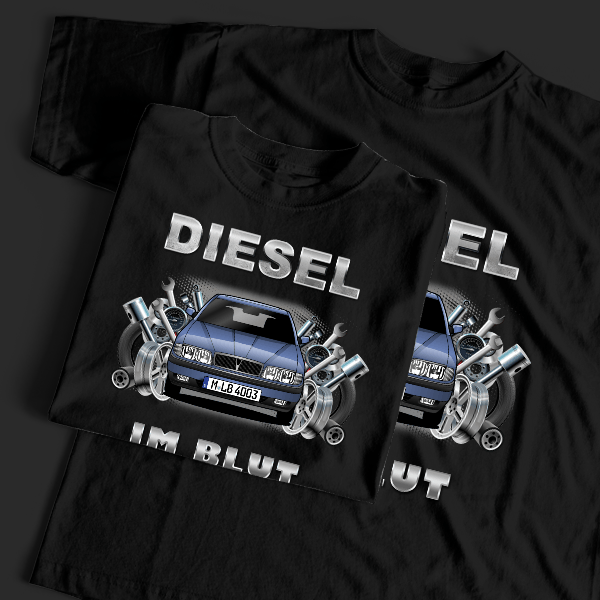 800er-Reihe Coupe T-Shirt Tuning mit Auto !
