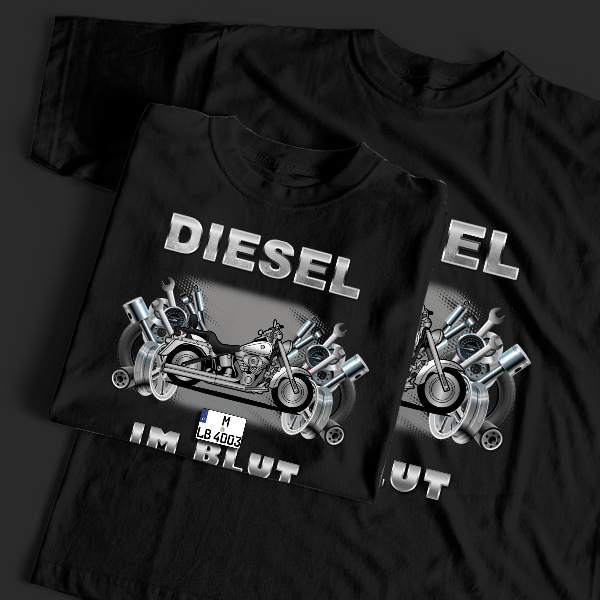 FLSTF Fat Boy T-Shirt Tuning mit Motorrad !